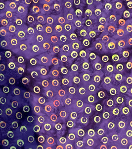 Little Circles on Purple | Batik | per 10cm