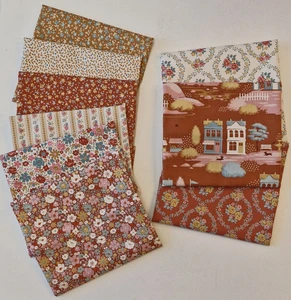 *** PRE SALE *** | Tilda Village Life Fat 1/4 Bundle in Rust x 9