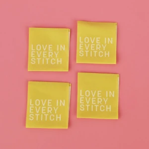 Love in Every Stitch Designer Sewing Labels in Green