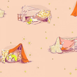 Quilt Tent in Blush | Favorites by Heather Ross | per 10cm