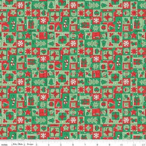 Jolly Countdown in Red & Green | Festive Magic by Liberty | per 10cm