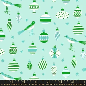 Baubles in Mint | Merry Happy by Ruby Star Society | per 10cm