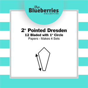2" Pointed Twelve Bladed Dresden Papers with 1" Circle