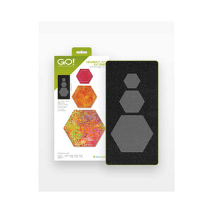 55011 - AccuQuilt Die - Hexagon 1″, 1.5″, 2.5″ cut sides 55011 - AccuQuilt Die - Hexagon 1″, 1.5″, 2.5″ cut sides