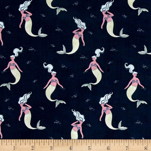 Into the Reef - Sirens Navy 1/2 Metre Length Into the Reef - Sirens Navy 1/2 Metre Length