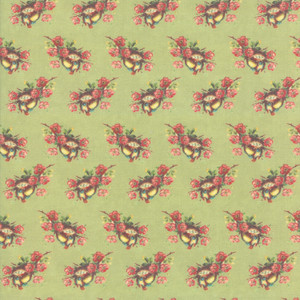 Nesting Birds Pistachio | Flea Market mix by Cathe Holden | per 1/2 metre Nesting Birds Pistachio | Flea Market mix by Cathe Holden | per 1/2 metre