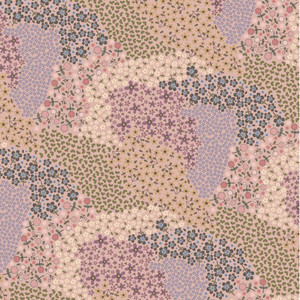 Flower Field on Pink | Garden of Flowers by Lynette Anderson | per 10cm Flower Field on Pink | Garden of Flowers by Lynette Anderson | per 10cm