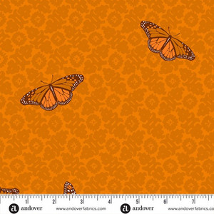 Camouflage in Orange | Sun Prints 2024 by Alison Glass | per 10cm Camouflage in Orange | Sun Prints 2024 by Alison Glass | per 10cm