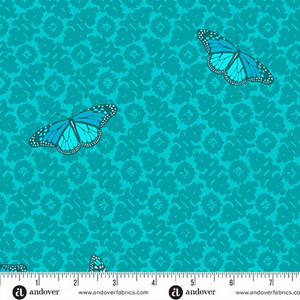 Camouflage in Aqua | Sun Prints 2024 by Alison Glass | per 10cm Camouflage in Aqua | Sun Prints 2024 by Alison Glass | per 10cm