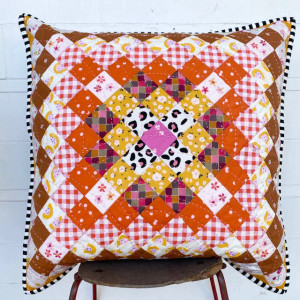 spice trail cushion on a chair