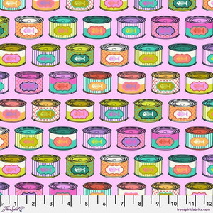 Snack Cats in Electroberry | Tabby Road by Tula Pink | per 10cm Snack Cats in Electroberry | Tabby Road by Tula Pink | per 10cm