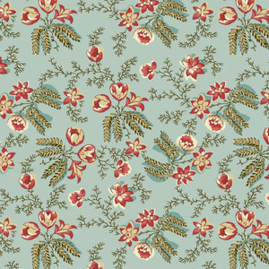 Bucklebury Chintz by Michelle Yeo | Calico Sprays Teal | per 10cm