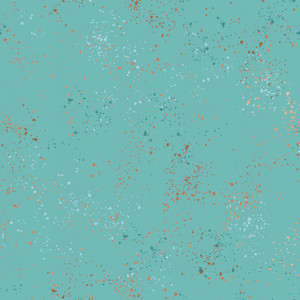 Speckled Metallic in Turquoise | Speckled by Rashida Coleman Hale | per 10cm Speckled Metallic in Turquoise | Speckled by Rashida Coleman Hale | per 10cm