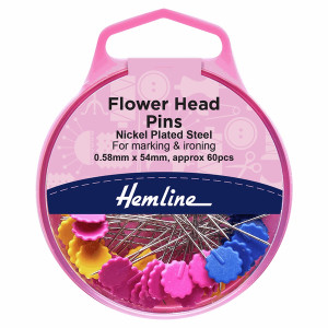 60 x Flower Head Pins 54 mm | Hemline