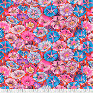 Variegated Morning Glory in Red | Kaffe Fassett Collective | per 10cm