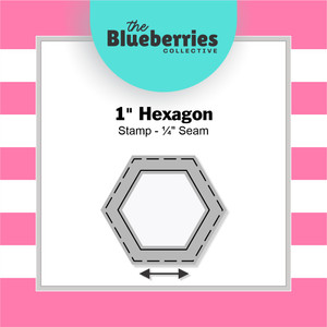 1" Hexagon Stamp | 1/4" seam 1" Hexagon Stamp | 1/4" seam