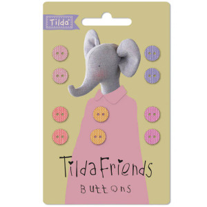 Tilda Friends 9 mm Buttons Pinks