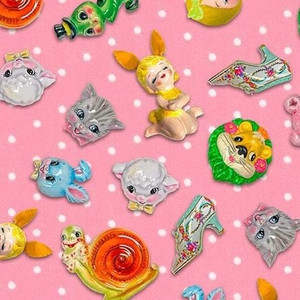 I Heart Kitsch | Retro Baby Animals | Pink I Heart Kitsch | Retro Baby Animals | Pink
