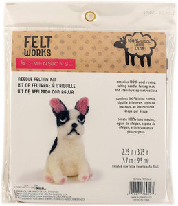 Frenchie Needle Felting Kit | Felt Works by Dimensions Frenchie Needle Felting Kit | Felt Works by Dimensions