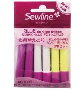 Fabric Glue Pen Refills in Multi | Sewline | 6 pack Fabric Glue Pen Refills in Multi | Sewline | 6 pack