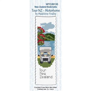 Tour NZ Motorhome Cross Stitch Bookmark Kit | New Zealand Bookmarks by Lyn Manning Tour NZ Motorhome Cross Stitch Bookmark Kit | New Zealand Bookmarks by Lyn Manning