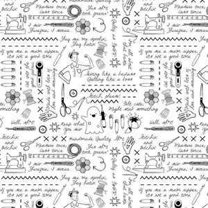 Sweary Stitching | White | Quite Riot | per 10cm