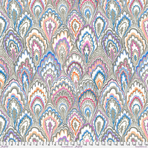Marble Scallops in Grey | Kaffe Fassett | per 10cm Marble Scallops in Grey | Kaffe Fassett | per 10cm