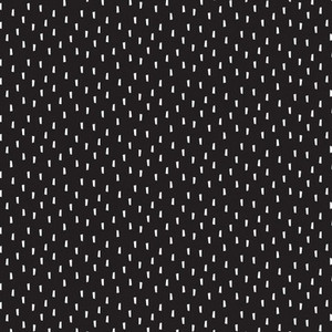 White Dash on Black | Simply Cotton | per 10cm