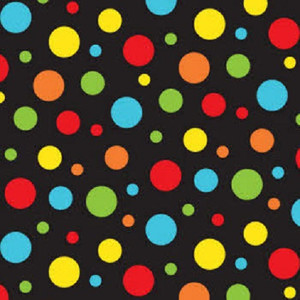 Multicolour Spots on Black | Bugs and Critters | per 10cm