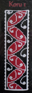 Koru 1 Cross Stitch Bookmark Kit | New Zealand Bookmarks