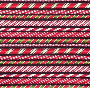 Candy Cane Stripe | Holly Jolly Christmas by Mary Lake-Thompson | per 10cm Candy Cane Stripe | Holly Jolly Christmas by Mary Lake-Thompson | per 10cm