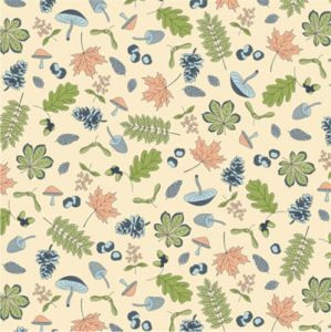 Woodland Forage in Blue | Woodland Walk by Liberty | per 10cm
