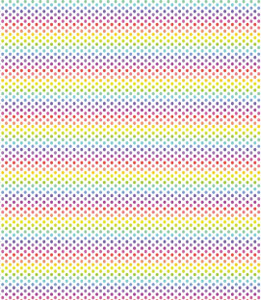Bias Binding 1/8" Dot in White Rainbow | per 1m