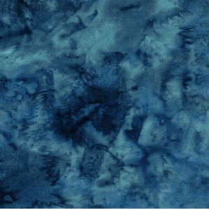 Watercolour in Skipper | Bali Batiks by Hoffman | per 10cm