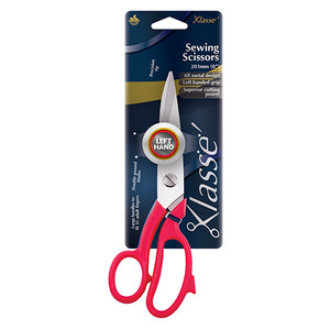 Klasse Pro 8" Sewing Scissors Left Hand | Red Handled