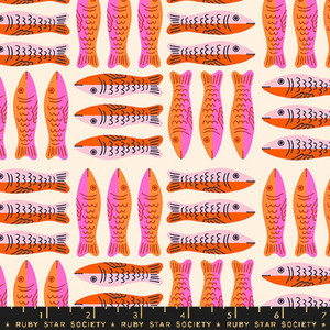 Sardines in Pink | Ooh Lucky Lucky by Ruby Star Society | per 10cm Sardines in Pink | Ooh Lucky Lucky by Ruby Star Society | per 10cm