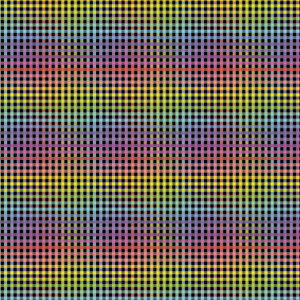 Bias Binding 1/8" Stripe Check in Rainbow | per 1m