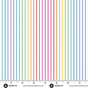 Spectrum Stripe in Day | Color Wheel by Alison Glass | per 10cm Spectrum Stripe in Day | Color Wheel by Alison Glass | per 10cm
