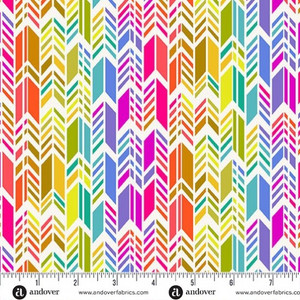 Spectrum Feathers in Day | Color Wheel by Alison Glass | per 10cm Spectrum Feathers in Day | Color Wheel by Alison Glass | per 10cm