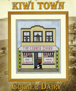 Corner Diary Cross Stitch Kit | Kiwi Town by Lyn Manning Corner Diary Cross Stitch Kit | Kiwi Town by Lyn Manning