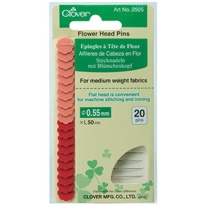 20 x Flower Head Pins in Red | Clover 20 x Flower Head Pins in Red | Clover