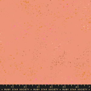 Speckled Metallic in Melon | Rashida Coleman Hale for Ruby Star Society | per 10cm Speckled Metallic in Melon | Rashida Coleman Hale for Ruby Star Society | per 10cm