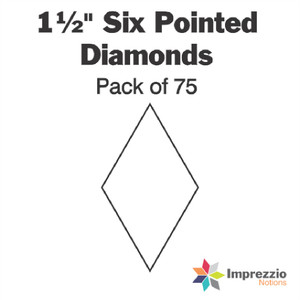 1 & 1/2" Six Pointed Diamond Papers | Pack of 75