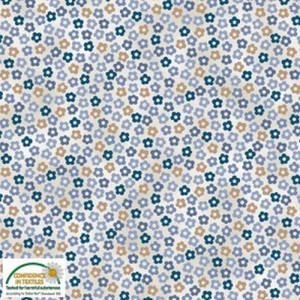 Scattered Flowers in Blue | Hannah Blenders by Stof | per 10cm Scattered Flowers in Blue | Hannah Blenders by Stof | per 10cm