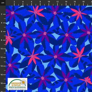 Large Flowers in Blue | Stof | per 10cm Large Flowers in Blue | Stof | per 10cm