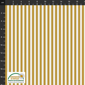 Large Stripes in Mustard | Essentials By Stof Fabrics | per 10cm Large Stripes in Mustard | Essentials By Stof Fabrics | per 10cm