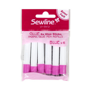 Fabric Glue Pen Refills in Blue | Sewline | 6 pack