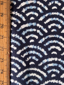 Seigaiha in Navy | Shibori by Sevenberry | per 10cm