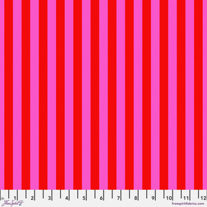 Tent Stripe in Peony | True Colours by Tula Pink | per 10cm