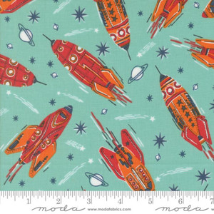 Vintage Rockets in Blue Nebula |Blast off by Stacy Iest Hsu | per 10cm